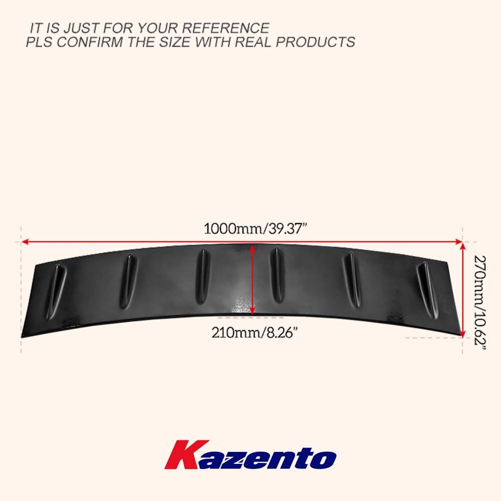 Kazento For Nissan GTR R35 (08-16 Only) VTX Style Fiberglass Roof Spoiler Wing Lip Kazento Carbon Parts 车身侧板 R35-RS-RF-VTX-FRP