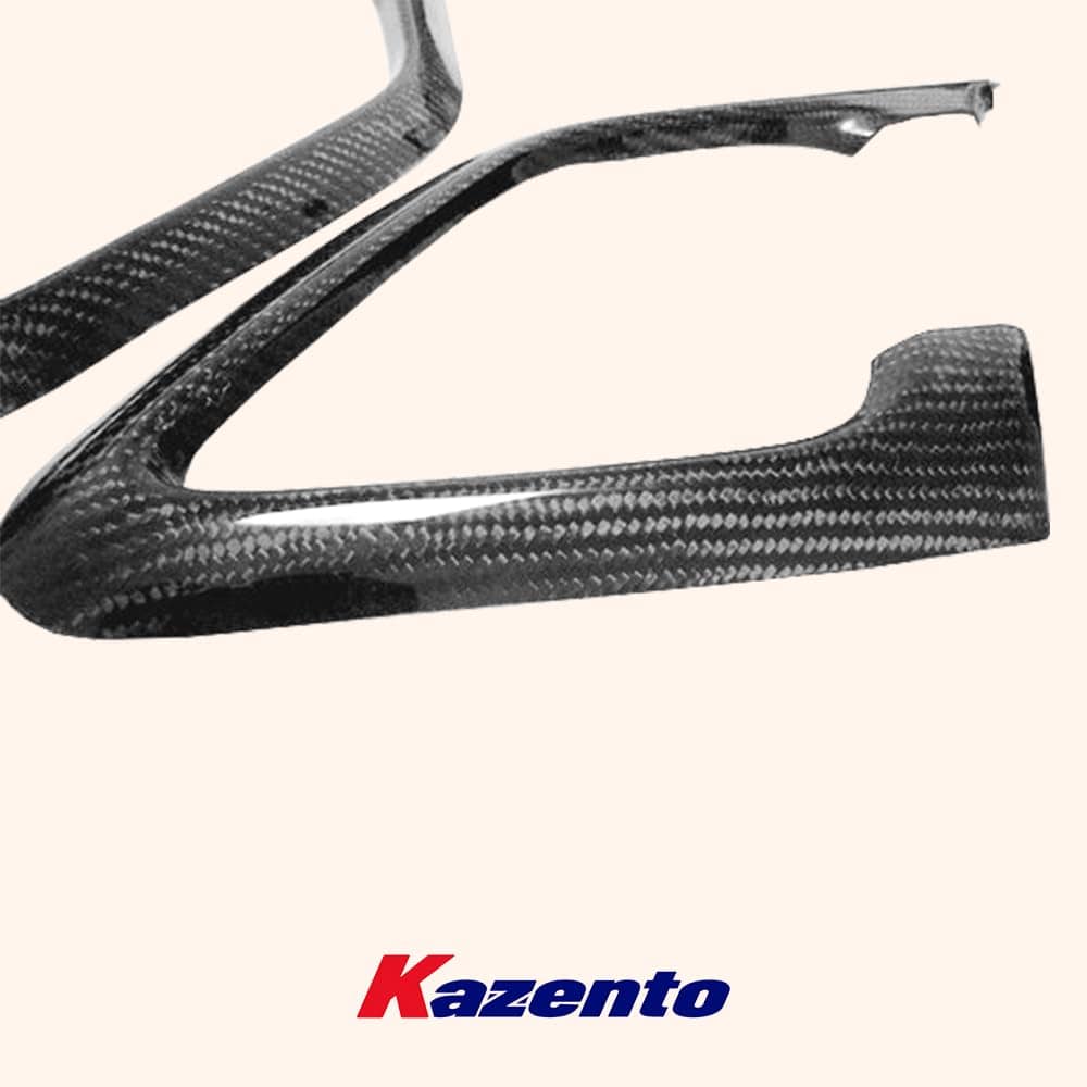 Kazento For Nissan GTR R35 (08-23) KZ Style Carbon Fiber Inner Door Pull Handle Surround Kazento Carbon Parts 车身侧板 R35-INNERHANDLE-CF