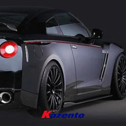 Kazento For Nissan GTR R35 (09-16) OE Bumper Only) VRS Side Skirt Under Board Fiberglass Kazento Carbon Parts 车身侧板 R35-SSX-VA-OESKIRT-FRP