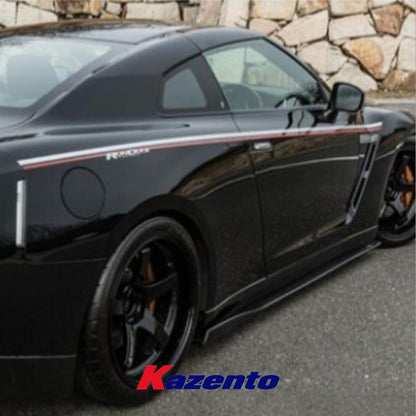Kazento For Nissan GTR R35 (09-16) OE Bumper Only) VRS Side Skirt Under Board Fiberglass Kazento Carbon Parts 车身侧板 R35-SSX-VA-OESKIRT-FRP