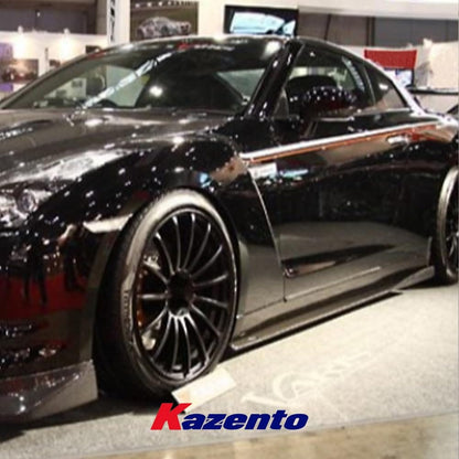 Kazento For Nissan GTR R35 (09-16) OE Bumper Only) VRS Side Skirt Under Board Fiberglass Kazento Carbon Parts 车身侧板 R35-SSX-VA-OESKIRT-FRP