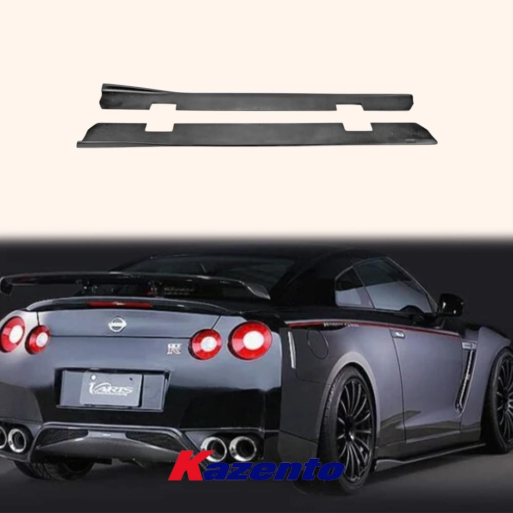 Kazento For Nissan GTR R35 (09-16) OE Bumper Only) VRS Side Skirt Under Board Fiberglass Kazento Carbon Parts 车身侧板 R35-SSX-VA-OESKIRT-FRP