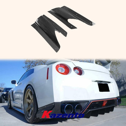 Kazento For Nissan GTR R35 13-18 VR Style Carbon Fiber Rear Under Skirt Side Air Shroud Kazento Carbon Parts 车身侧板 R35-SHROUD-CF