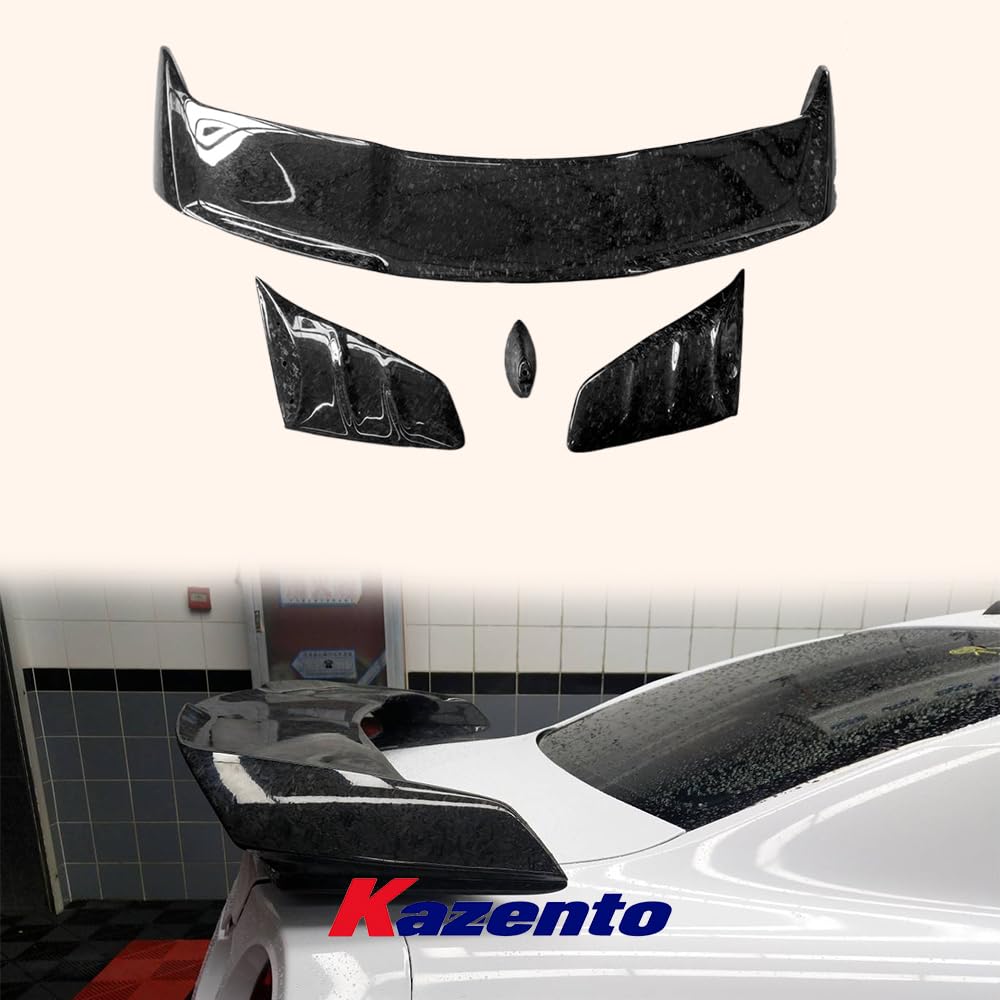 Kazento For Nissan GTR R35 2008-2022 Forged Carbon VS Style Rear Trunk Boot Lid Spoiler Kazento Carbon Parts 车身侧板 R35-RS-VA17-17-FCF