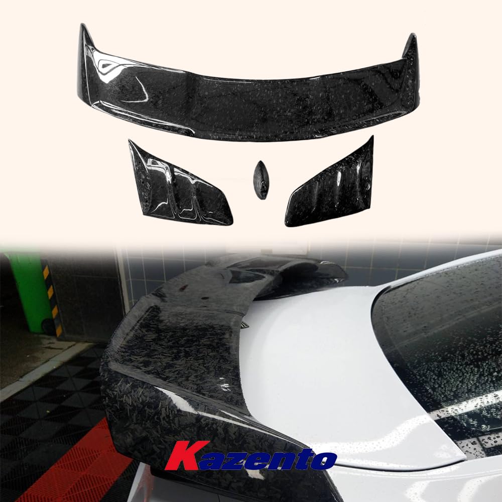 Kazento For Nissan GTR R35 2008-2022 Forged Carbon VS Style Rear Trunk Boot Lid Spoiler Kazento Carbon Parts 车身侧板 R35-RS-VA17-17-FCF