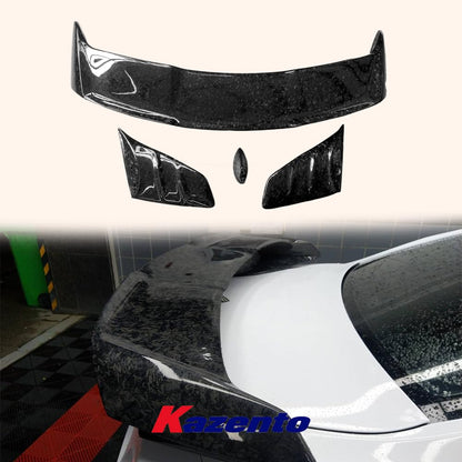 Kazento For Nissan GTR R35 2008-2022 Forged Carbon VS Style Rear Trunk Boot Lid Spoiler Kazento Carbon Parts 车身侧板 R35-RS-VA17-17-FCF