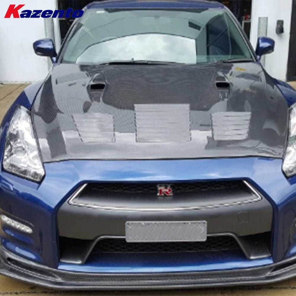 Kazento For Nissan GTR R35 (2013-16 Only) TOPS Style Carbon Front Diffuser Lip Splitter Kazento Carbon Parts 车身侧板 R35-FL-TOPS-1316-CF