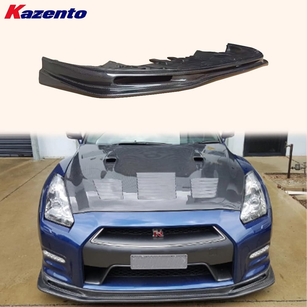 Kazento For Nissan GTR R35 (2013-16 Only) TOPS Style Carbon Front Diffuser Lip Splitter Kazento Carbon Parts 车身侧板 R35-FL-TOPS-1316-CF