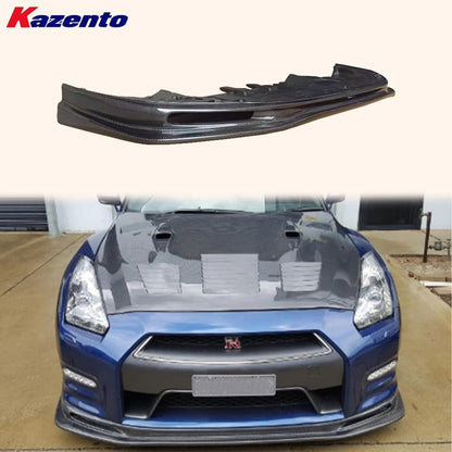 Kazento For Nissan GTR R35 (2013-16 Only) TOPS Style Carbon Front Diffuser Lip Splitter Kazento Carbon Parts 车身侧板 R35-FL-TOPS-1316-CF