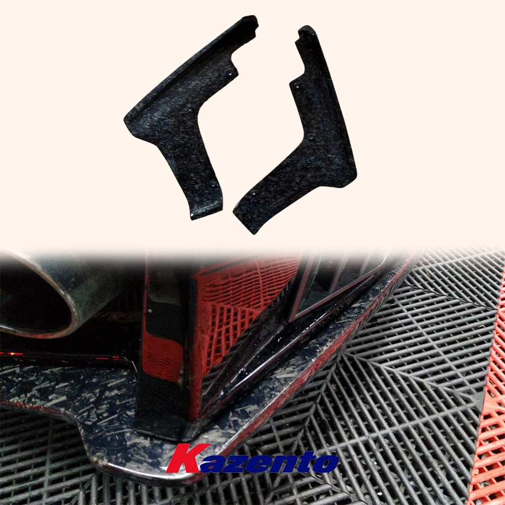 Kazento For Nissan GTR R35 2017-2022 Forged Carbon Fiber VS Style Rear Bumper Lip Spat Kazento Carbon Parts 车身侧板 R35-SPAT-VRS-FCF