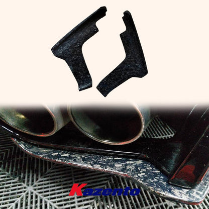 Kazento For Nissan GTR R35 2017-2022 Forged Carbon Fiber VS Style Rear Bumper Lip Spat Kazento Carbon Parts 车身侧板 R35-SPAT-VRS-FCF