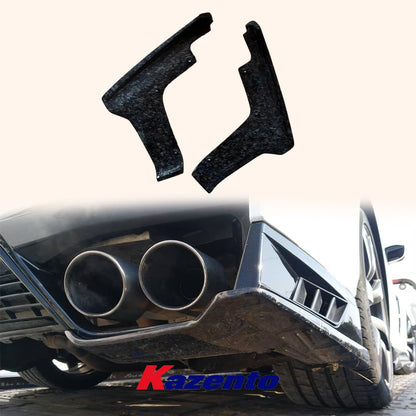 Kazento For Nissan GTR R35 2017-2022 Forged Carbon Fiber VS Style Rear Bumper Lip Spat Kazento Carbon Parts 车身侧板 R35-SPAT-VRS-FCF