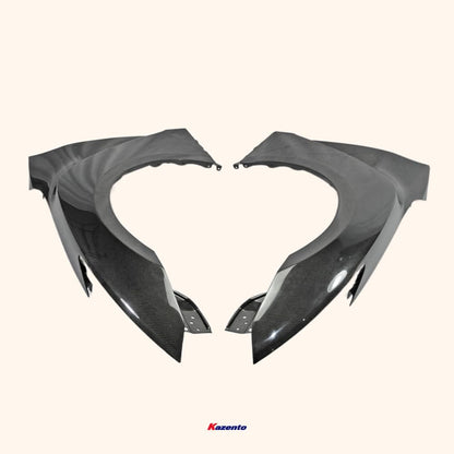 Kazento For Nissan Gtr R35 2017 My17 Oem Front Fender (Air Vents Not Included) Carbon Fiber