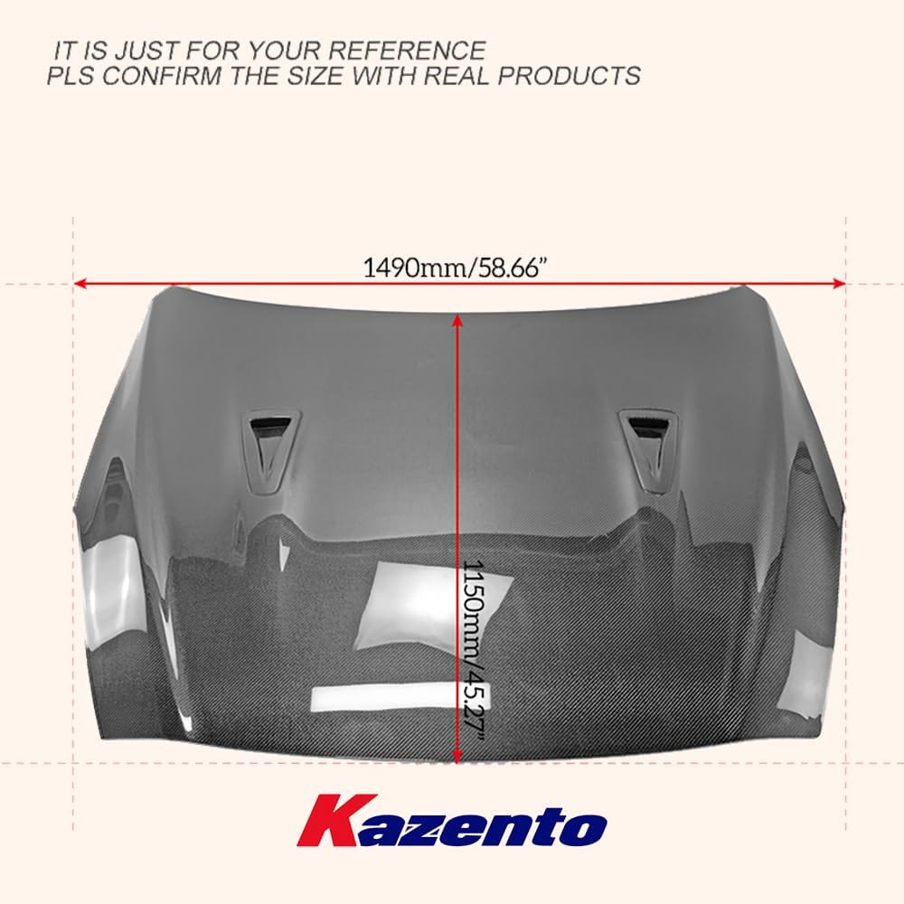 Kazento For Nissan GTR R35 4BA (17-23 Only) OE Style Carbon Fiber Front Bonnet Hood