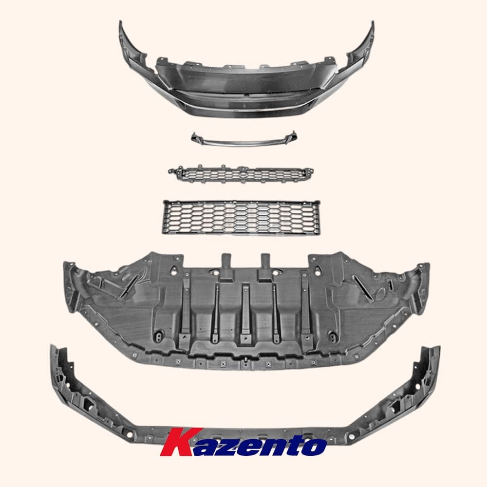 Kazento For Nissan Gtr R35 Ts Style Front Bumper (Will Only Fit My17 Hood) Pp Unpaint Kazento Carbon Parts 车身侧板 R35-FB-TS-PP