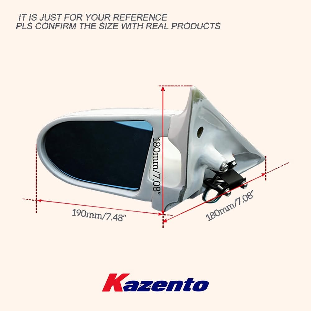 Kazento For Nissan HR34 Skyline Sedan (4D RHD only) Fiberglass Unpaint Aero Mirror Model Kazento Carbon Parts 车身侧板 R344D-MC-TI-GND-R-FRP