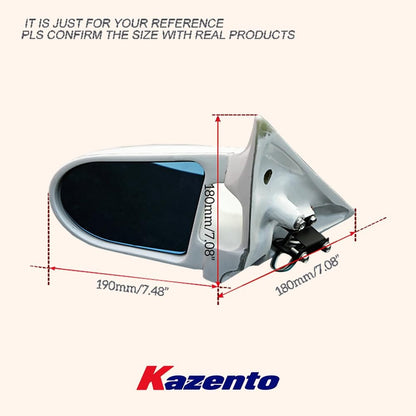 Kazento For Nissan HR34 Skyline Sedan (4D RHD only) Fiberglass Unpaint Aero Mirror Model Kazento Carbon Parts 车身侧板 R344D-MC-TI-GND-R-FRP