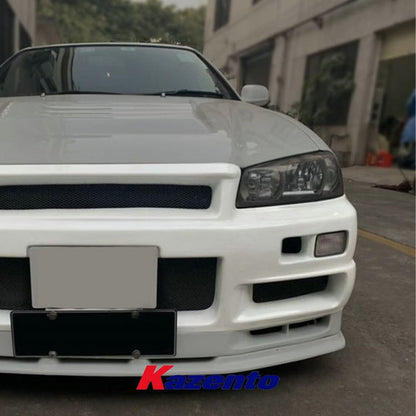 Kazento For Nissan R34 (GTT Only) Upgrade To GTR ST Style Front Bumper (require hood) Kazento Carbon Parts 车身侧板 R34-FB-CON-FRP