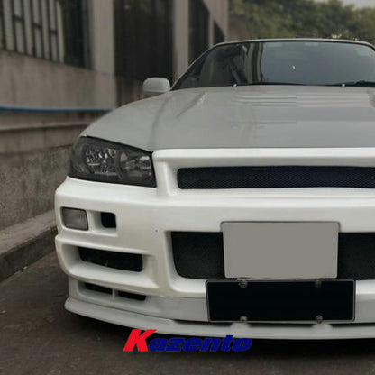 Kazento For Nissan R34 (GTT Only) Upgrade To GTR ST Style Front Bumper (require hood) Kazento Carbon Parts 车身侧板 R34-FB-CON-FRP