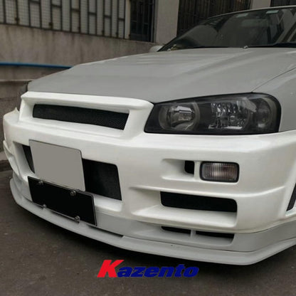 Kazento For Nissan R34 (GTT Only) Upgrade To GTR ST Style Front Bumper (require hood) Kazento Carbon Parts 车身侧板 R34-FB-CON-FRP