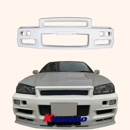 Kazento For Nissan R34 (GTT Only) Upgrade To GTR ST Style Front Bumper (require hood) Kazento Carbon Parts 车身侧板 R34-FB-CON-FRP