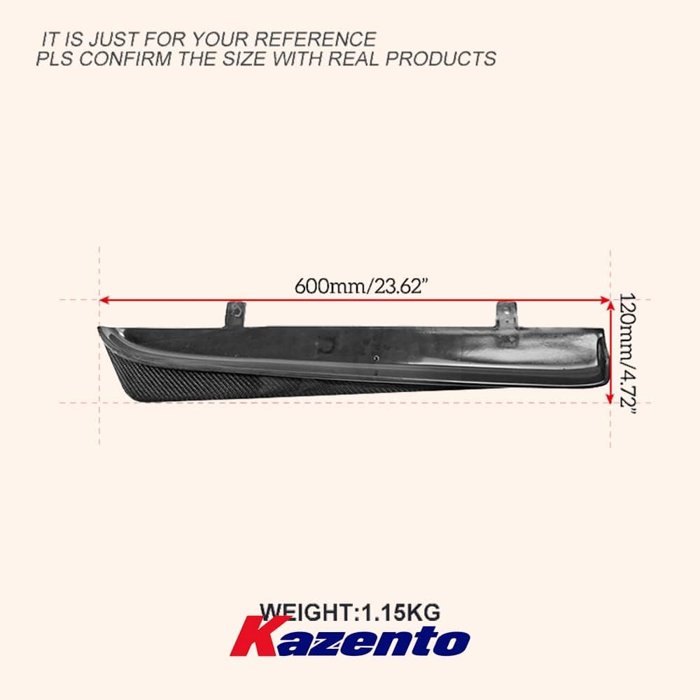 Kazento For Nissan R34 Skyline Sedan (4Dr only) HSM Type Carbon Fiber Rear Spat Splitter Kazento Carbon Parts 车身侧板 R34-SPAT-HSM-4DR-CF
