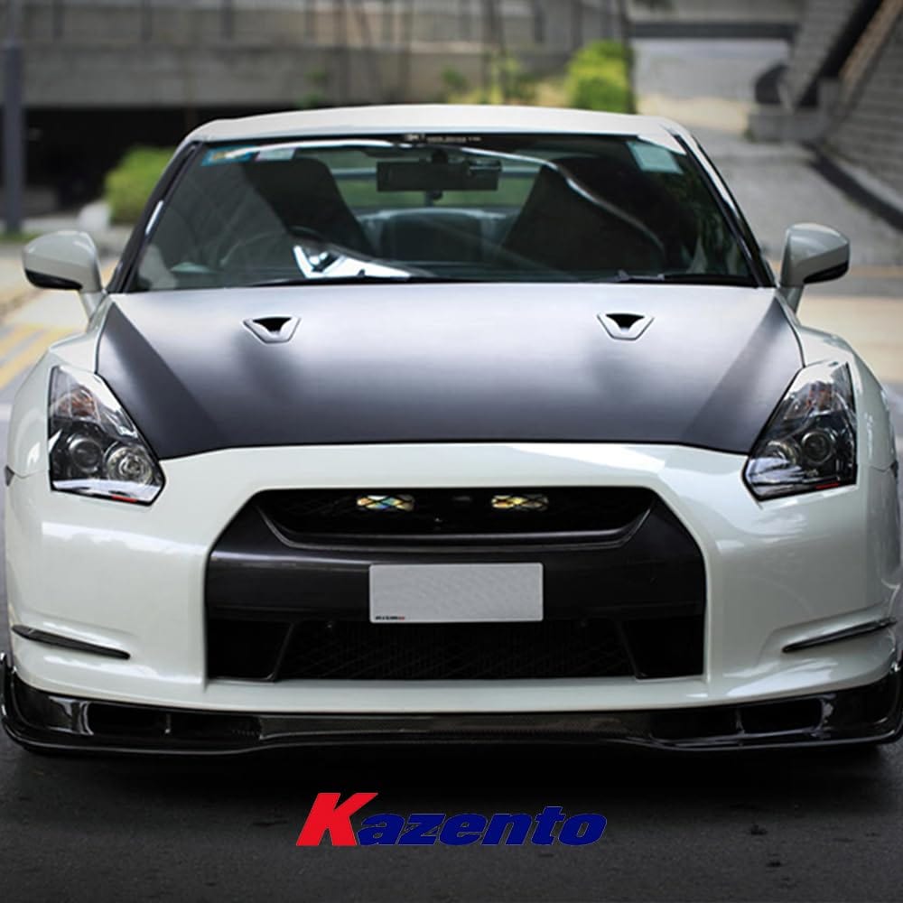 Kazento For Nissan R35 GTR 08-11 Pre-facelift AS Style Carbon Fiber Front Bumper Canard Kazento Carbon Parts 车身侧板 R35-CANA-AS-CF