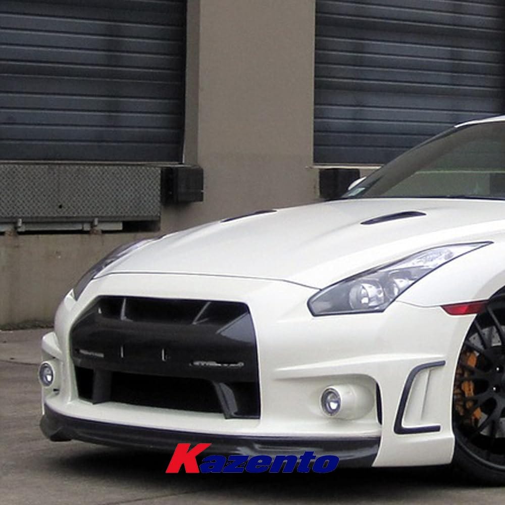 Kazento For Nissan R35 GTR 08-11 WD Carbon Fiber Front Bumper Center Nose Cover Grille Kazento Carbon Parts 车身侧板 R35-NOSE-08-WD-CF