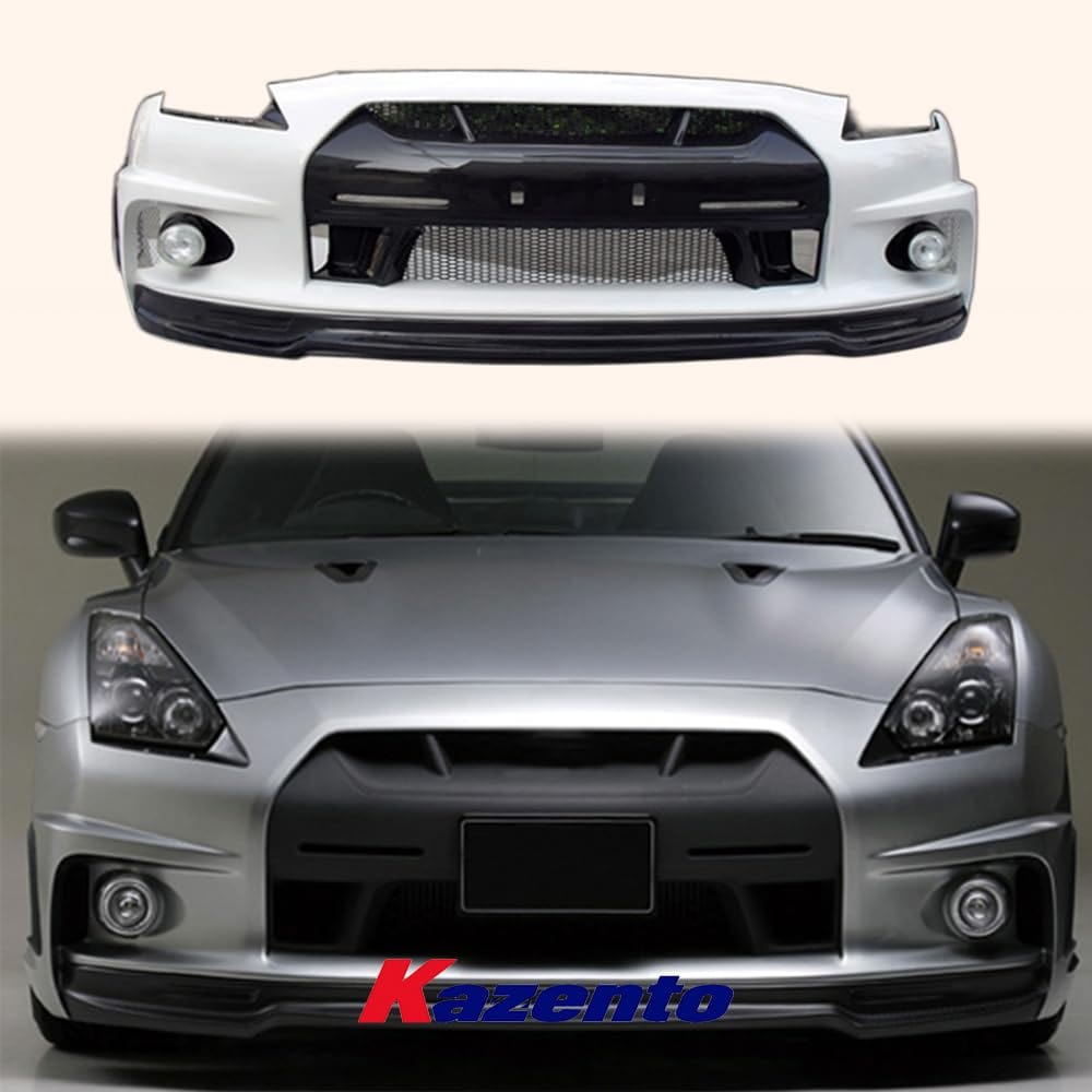 Kazento For Nissan R35 GTR 08-16 WD Style Partial Carbon Front Bumper (no fog light) Kazento Carbon Parts 车身侧板 R35-FB-WD-TYPE1-PCF