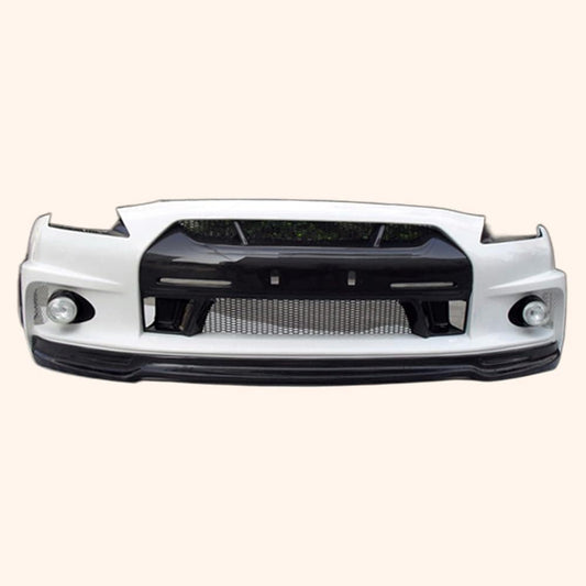 Kazento For Nissan R35 GTR 08-16 WD Style Partial Carbon Front Bumper (no fog light)