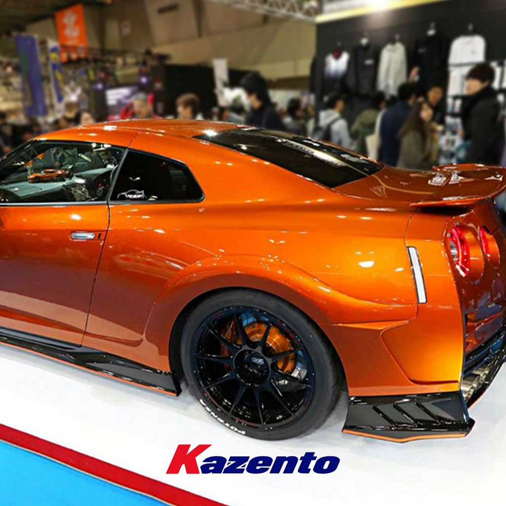 Kazento For Nissan R35 GTR 08-17 TS Style Carbon Fiber Rear Fender Flares Arches Add On Kazento Carbon Parts 车身侧板