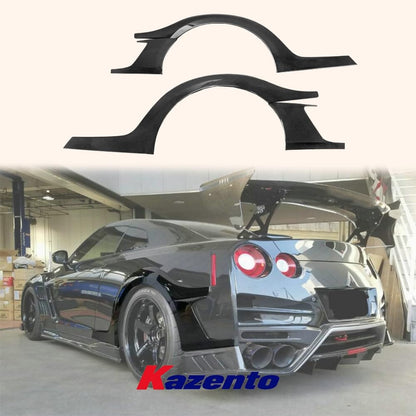 Kazento For Nissan R35 GTR 08-17 TS Style Carbon Fiber Rear Fender Flares Arches Add On Kazento Carbon Parts 车身侧板