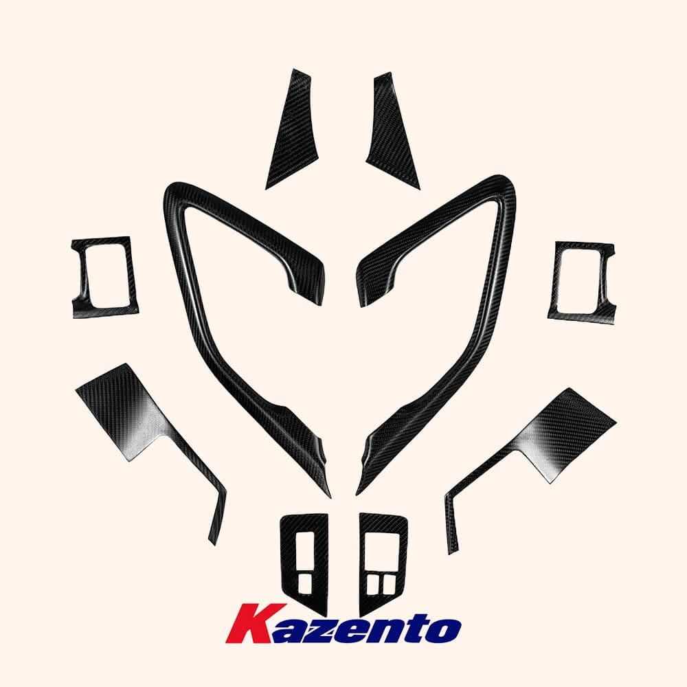 Kazento For Nissan R35 GTR 09-14 (LHD Only) Matte Carbon Interior DoorTrim Set (10 pcs) Kazento Carbon Parts 车身侧板 R35-INTER-10P-L-MCF
