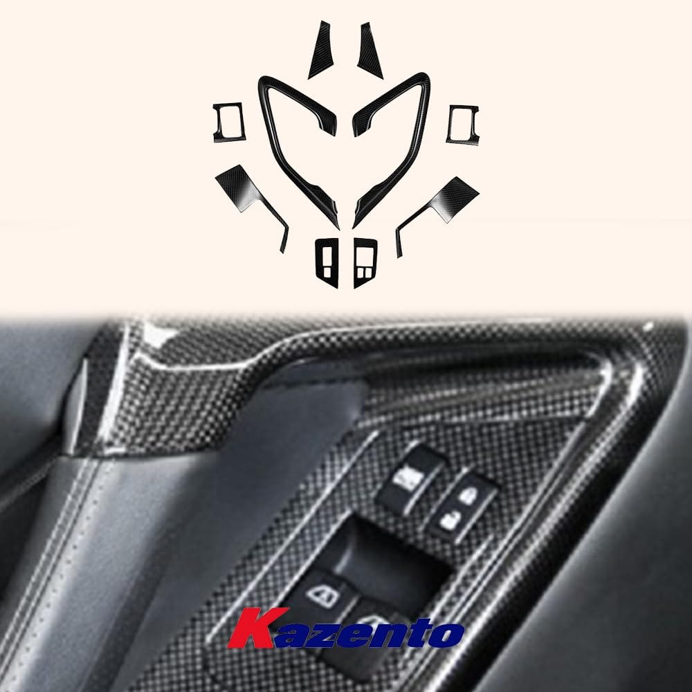 Kazento For Nissan R35 GTR 09-14 (LHD Only) Matte Carbon Interior DoorTrim Set (10 pcs) Kazento Carbon Parts 车身侧板 R35-INTER-10P-L-MCF