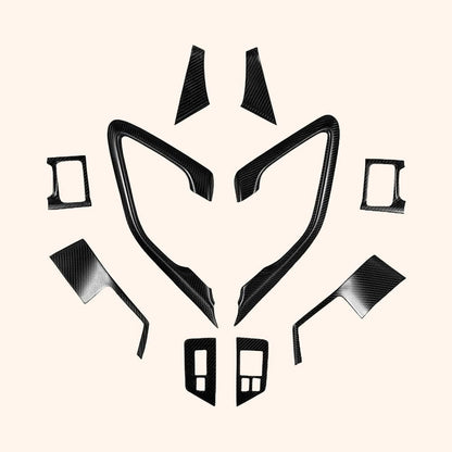 Kazento For Nissan R35 GTR 09-14 (LHD Only) Matte Carbon Interior DoorTrim Set (10 pcs)