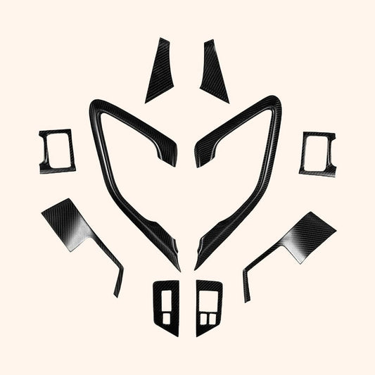 Kazento For Nissan R35 GTR 09-14 (LHD Only) Matte Carbon Interior DoorTrim Set (10 pcs)