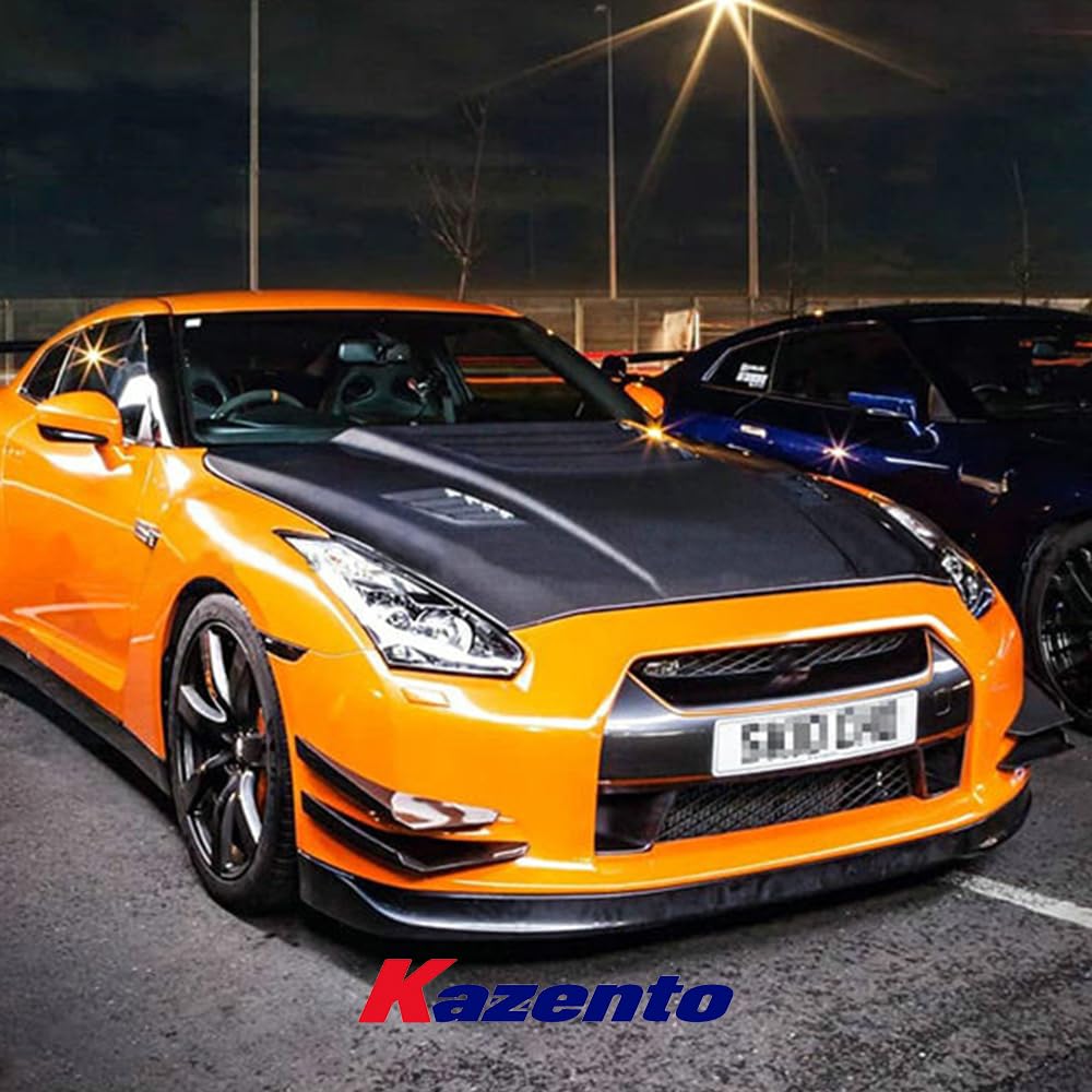 Kazento For Nissan R35 GTR (12-16 Late Model OE Bumper Only) Carbon Front Bumper Canard Kazento Carbon Parts 车身侧板 R35-CANA-12ON-CF