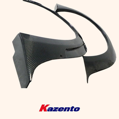 Kazento For Nissan R35 GTR 2008-16 WD Style Carbon Fiber Rear Bumper Fender Flare Add On