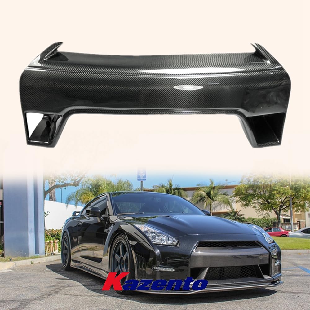 Kazento For Nissan R35 GTR 2012-16 OE Carbon Fiber Front Bumper Center Nose Cover Grille Kazento Carbon Parts 车身侧板 R35-NOSE-12-CF