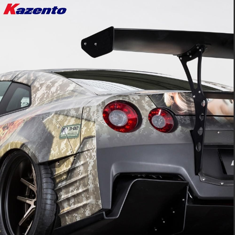 Kazento For Nissan R35 GTR BAN Style Carbon Fiber Rear Trunk Boot GT Wing Spoiler Kazento Carbon Parts 车身侧板 R35-RS-BANSO-GT-CF
