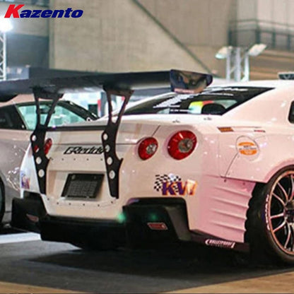 Kazento For Nissan R35 GTR BAN Style Carbon Fiber Rear Trunk Boot GT Wing Spoiler Kazento Carbon Parts 车身侧板 R35-RS-BANSO-GT-CF
