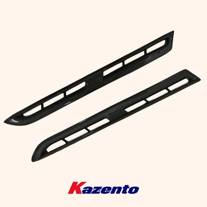 Kazento For Nissan R35 GTR OEM Front Fender Vents Trim Panel Carbon Fiber Cover