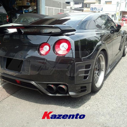 Kazento For Nissan R35 GTR TOPS Style Carbon Rear Fender Bumper Add On Splitter Flare
