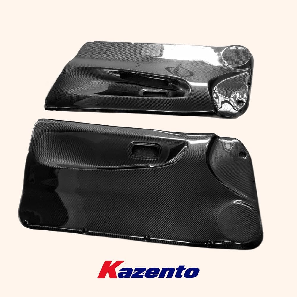 Kazento For Nissan Silvia 180SX 200SX 240SX S13 (RHD Only) DM Style Carbon Side Inner Door Card 2PC Kazento Carbon Parts 车身侧板 180SX-INDOOR-DM-CF