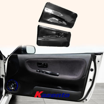 Kazento For Nissan Silvia 180SX 200SX 240SX S13 (RHD Only) DM Style Carbon Side Inner Door Card 2PC Kazento Carbon Parts 车身侧板 180SX-INDOOR-DM-CF