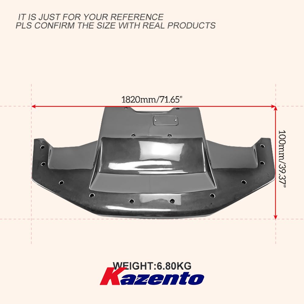 Kazento For Nissan Skyline 98-02 R34 GTR TOPS Style Fiberglass Unpaint Front Bottom Lip Kazento Carbon Parts 车身侧板 R34-FL-TS-FRP