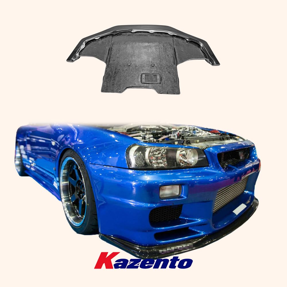 Kazento For Nissan Skyline 98-02 R34 GTR TOPS Style Fiberglass Unpaint Front Bottom Lip Kazento Carbon Parts 车身侧板 R34-FL-TS-FRP