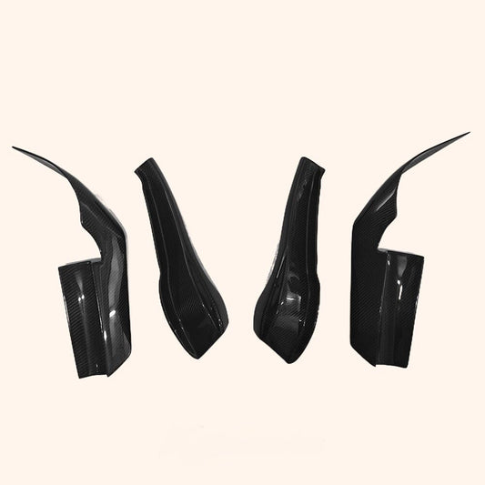 Kazento For Nissan Skyline R34 GTR AS Type Carbon Front Bumper Canard Side Splitter 4pcs Kazento Carbon Parts 车身侧板 R34-CANA-AS-CF