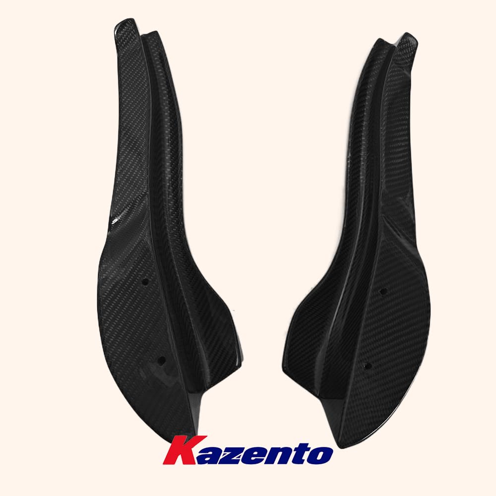 Kazento For Nissan Skyline R34 GTR AS Type Carbon Front Bumper Canard Side Splitter 4pcs