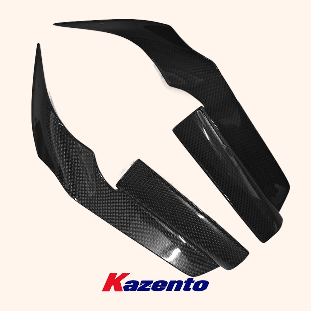 Kazento For Nissan Skyline R34 GTR AS Type Carbon Front Bumper Canard Side Splitter 4pcs